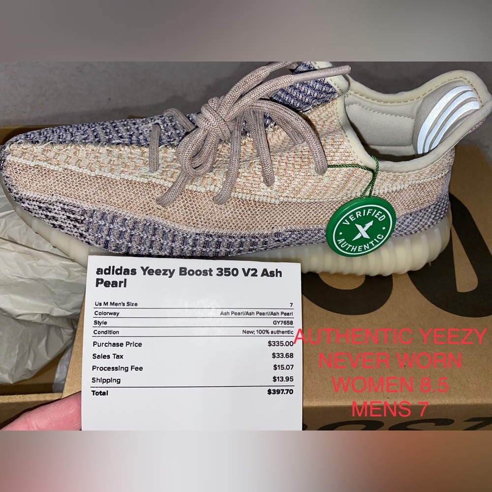 BRAND NEW Yeezy Boost 350 V2 Ash Pearl. Never Worn! Authenticity Tag Attached!!